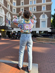 Retro Daisy Granny Square Cardigan